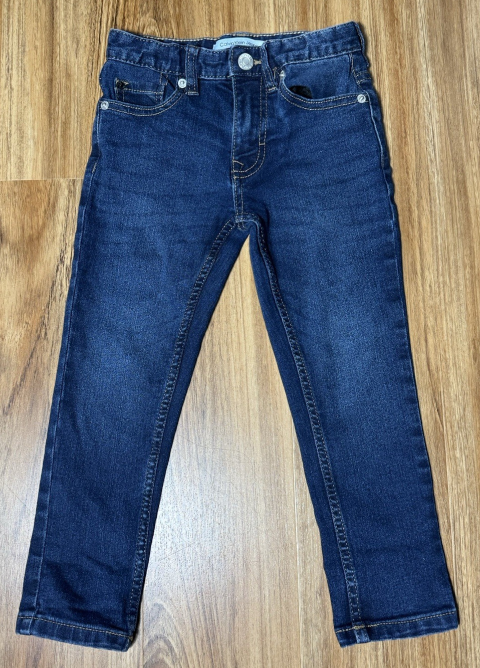 Calvin Klein Boys' Stretch SKINNY Denim Jeans Pants Blue - Size 4